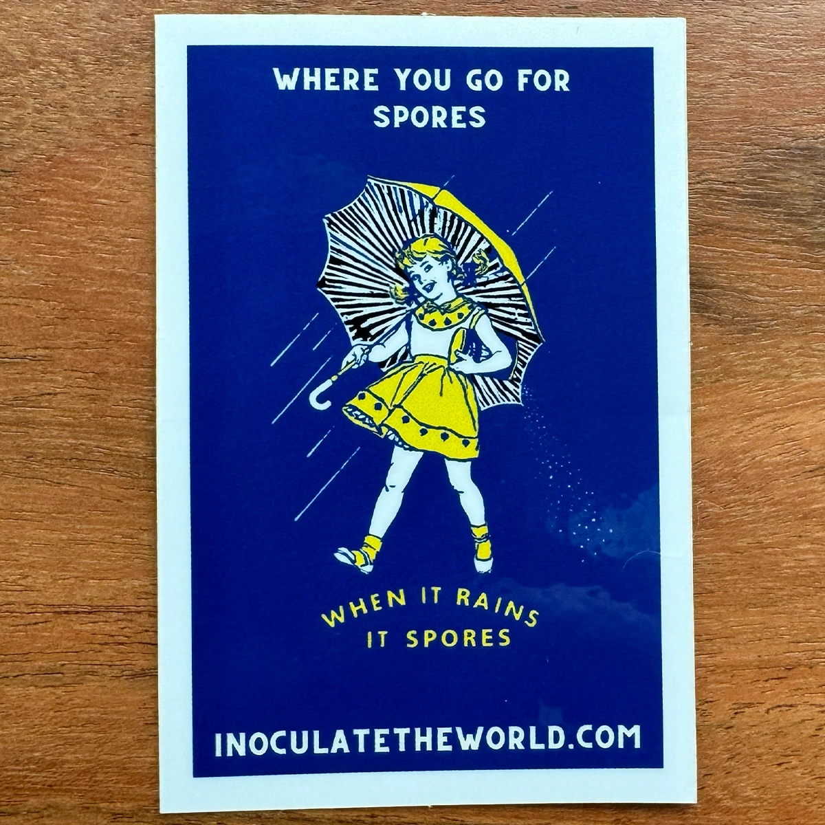 when it rains it spores mushroom sticker